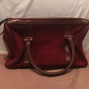 Cartier red velvet handbag